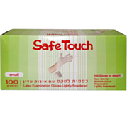 כפפות לטקס עם איבוק עדין מידה S | Safe Touch 