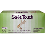 כפפות לטקס עם איבוק עדין מידה XL | Safe Touch 