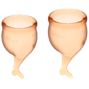 זוג גביעוניות Feel Secure Menstrual Cups - צבע אקראי | Satisfyer 