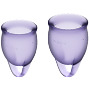 זוג גביעוניות - צבע אקראי Feel Confident Menstrual Cups | Satisfyer 