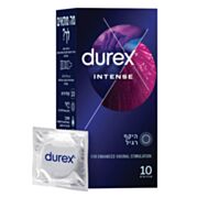 קונדומים Durex Intense עם צלעות ונקודות בתוספת חומר סיכוך