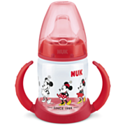 בקבוק אימון 150 מ"ל עם פטמת סיליקון רכה (6-18m) מיני מאוס אדום Disney | NUK נוק 