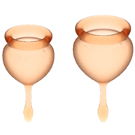 זוג גביעוניות Feel Good Menstrual Cups - צבע אקראי | Satisfyer 