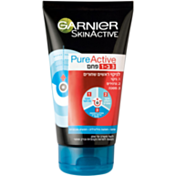 פיור אקטיב ג'ל גרגירים עם נגזרת פחם Pure Active | גרנייה Garnier 