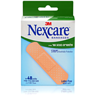 פלסטרים נושמים בצבע עור ללא לטקס Latex Free Bandages | Nexcare 