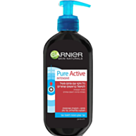 פיור אקטיב ג'ל ניקוי עם נגזרת פחם Pure Active | גרנייה Garnier 