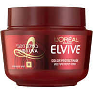 קולור פרוטקט מסכה לשיער צבוע Color Protect Mask | L'Oreal Elvive 