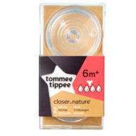 זוג פטמות למזון סמיך - Closer to Nature +6M | Tommee Tippee
